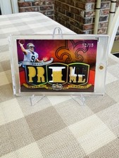 DREW BREES 2009 Topps Triple Threads Game Used Multi Color Logo Patch /15