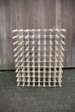 80 Bottle Wooden & Metal Wine Rack 8x10 – Modular Pine & Steel