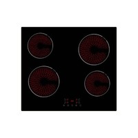 Cookology Essentials 60cm Ceramic Electric Hob 4 Zone Touch Control Black