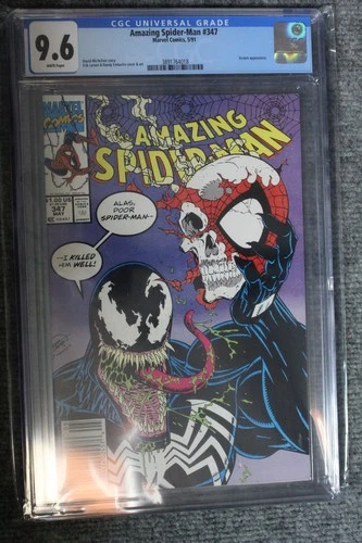1991 AMAZING SPIDER-MAN #347 CGC 9.6 WHITE PAGES SL8