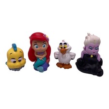 Disney The Little Mermaid Vinyl Bath Toy Set 4 Ursula Flounder Scuttle Ariel