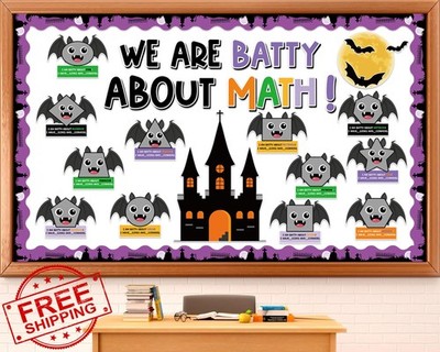 Qyeahkj Halloween Bat Bulletin Board Set