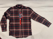 Pendleton Men s Medium Plaid Button Down Shirt NWT Red Blue Cotton Flannel Class
