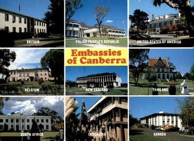 Embassies in Canberra, Australia Postcard