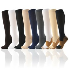 SALE Fit Support Socks Unisex Easy-On  Off Knee High Copper Compression Socks
