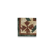 B0046CPT Marble Mosaic Border Decorative Tile Clover Red 4.7x4.7 Polished