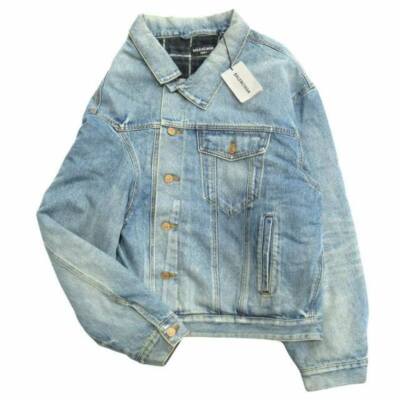 21aw Balenciaga Asymmetric Padded Denim Jacket Lining Check 21aw Balenciaga Asymmetric Padded Denim Jacket Lining Check