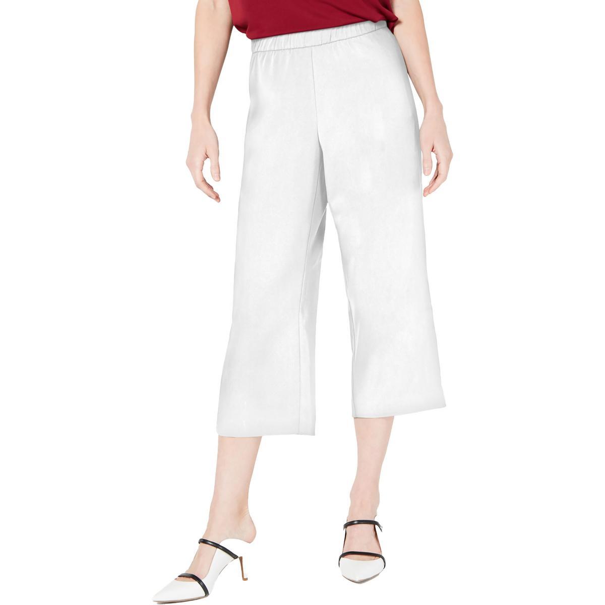 Женские белые укороченные брюки с высокой посадкой Alfani Petites PL BHFO 0117