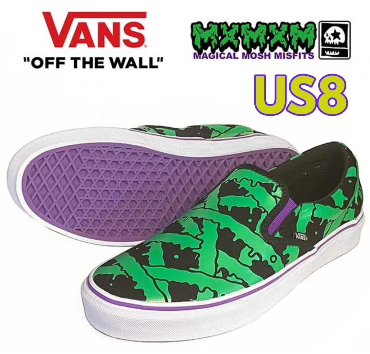 VANS MAGICAL MOSH MISFITS SLIP ON MxMxM DOKU Black Green Purple