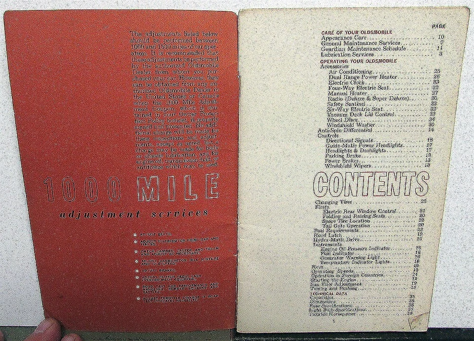 Oldsmobile 1961 manual del propietario clásico 98 super dinámico 88 guía de cuidado y operación Foto 2 de 4