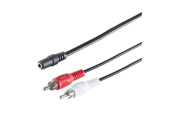 Klinkenbuchse 3,5Mm Stereo/ 2 Cinchstecker, 0,2M-image