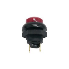 OTTO 21649 2-pin Waterproof Reset Button Switch 12MM N.O. Red Raised Button