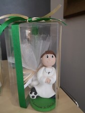 BOMBONIERA COMPLETA CON BIMBO 3D IN PREGHIERA CALCIO COMUNIONE CRESIMA HANDMADE