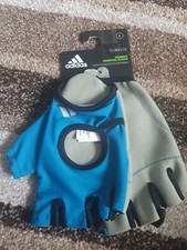Adidas Womens Blue Climalite Gym Traning Gloves  size Large Nwts