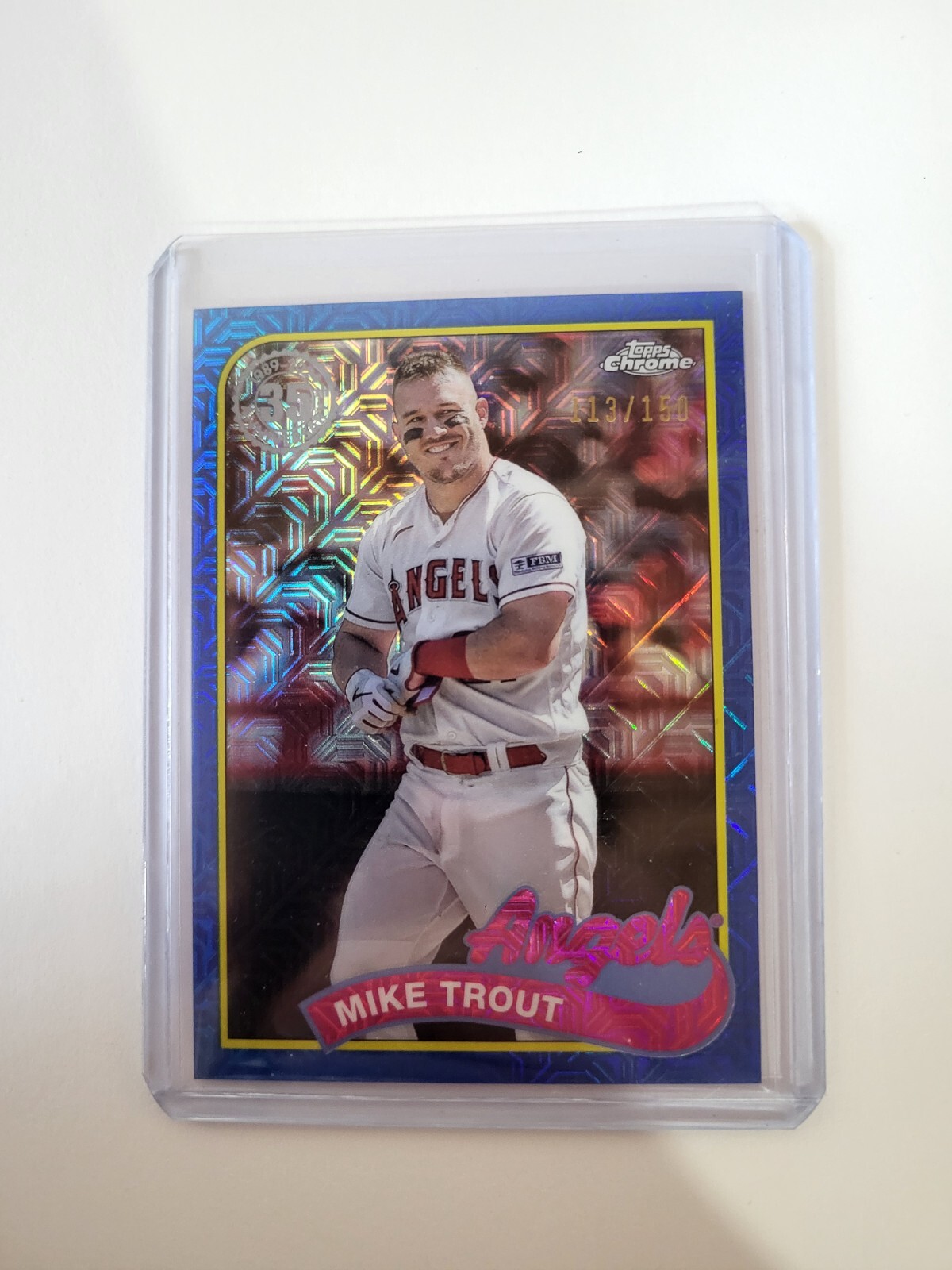 2024 Topps Series 2 Topps Chrome Silver Pack Blue Refractor Mike Trout /150