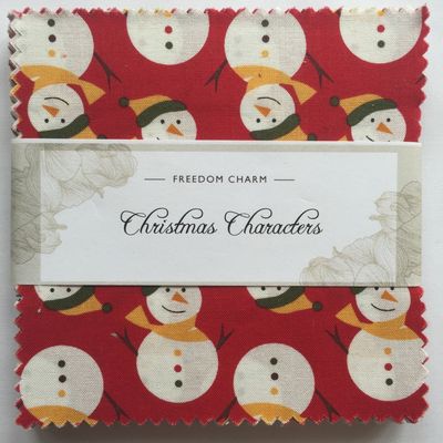 Weihnachtsfiguren 100 % Baumwolle Schicht Kuchen 42 Quadrate Quilt Patchwork 10'' x 10''