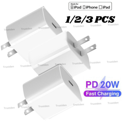 Lot 20W USB Type C Power Adapter Fast Charger Cube Block For iPhone iPad Android