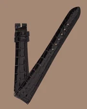 Universal Geneve 17mm x 14mm Vintage Dark Brown Crocodile Strap