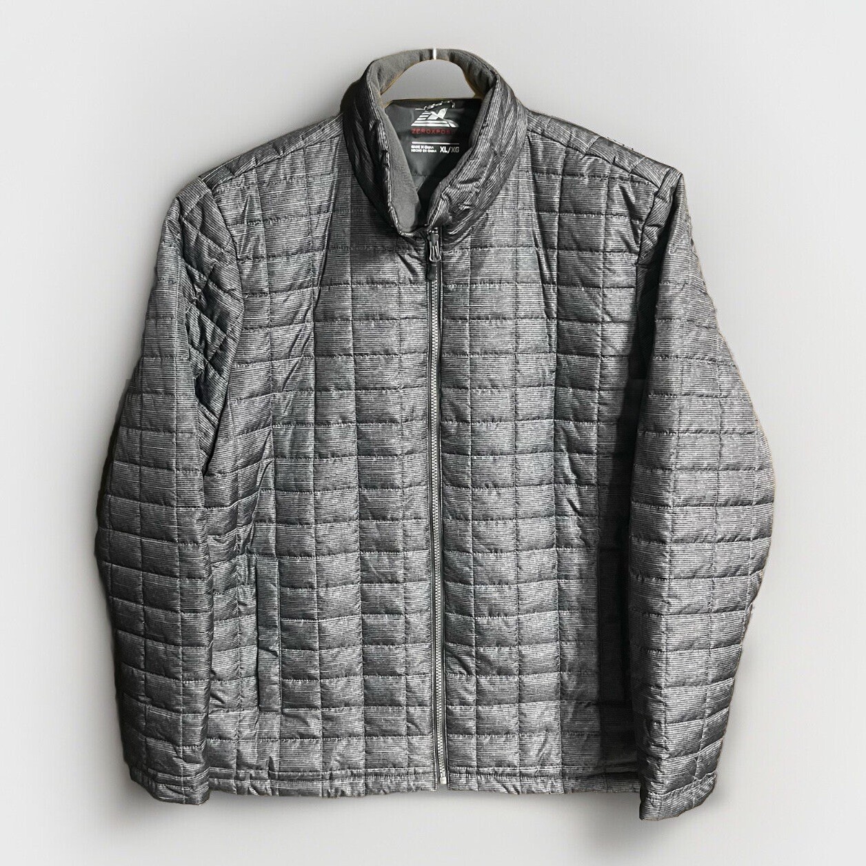 Zeroxposur Mens Size XL Quilted Light Puffer Jacket Full Zip Up Coat Polyester