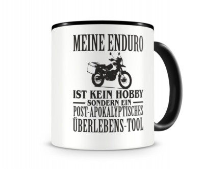 Samunshi Meine Enduro ist kein Hobby Tasse  2 Farben H:95mm / D:82mm
