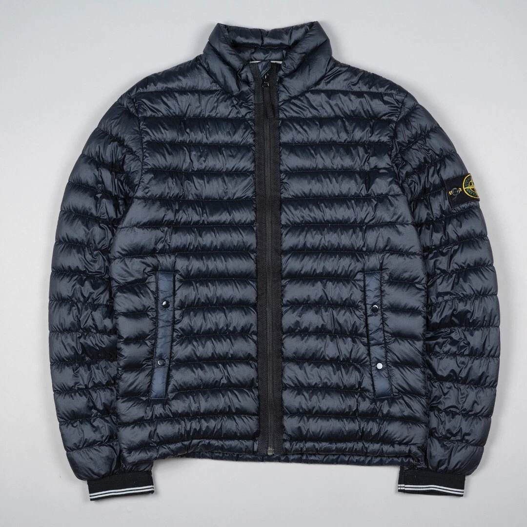 Stone Island Garment Dyed Down Puffer Jacket Blue Small