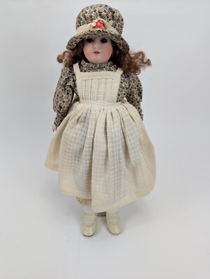 Antique Armand Marseille German Porcelain Doll 20'' #370 Leather Body AM DEP