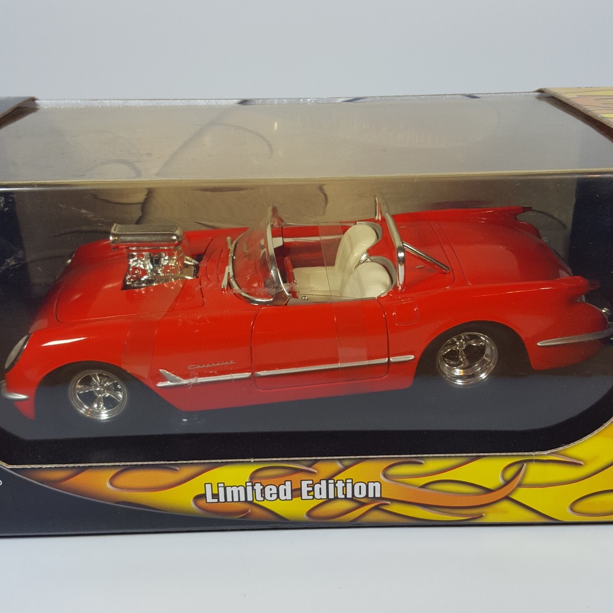 Hot Wheels '53 Pro Street Corvette Modified 1:18 Red Diecast Model