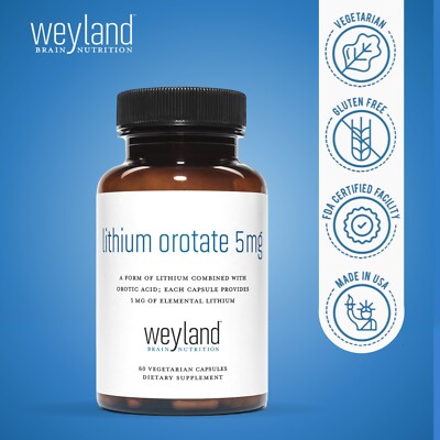 Lithium Orotate 5mg 60 Vegetarian Capsules