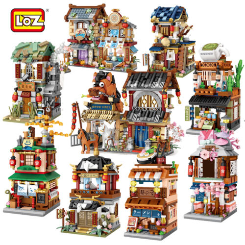 LOZ Mini Street Ancient China Town Old House Store Building Blocks Toy Model Kit - Picture 1 of 101