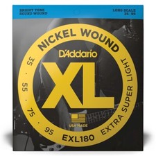 D'Addario EXL180 Nickel Wound Bass Guitar Strings; Long Scale gauges 35-95