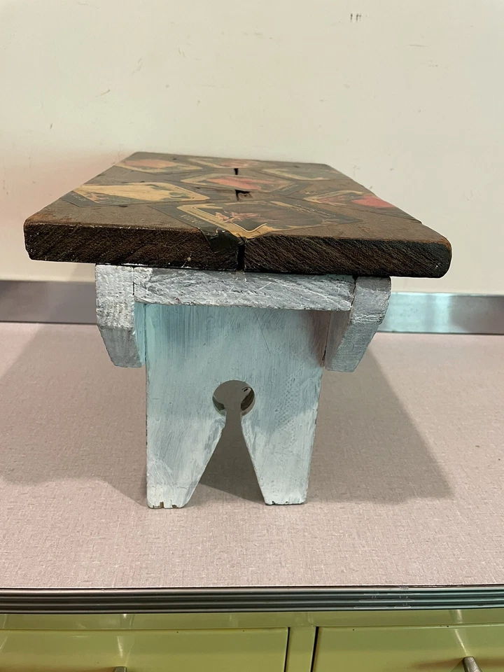 Taburete de ordeño taburete escalonado Chippy PINTADO casa de campo de colección Foto 2 de 4