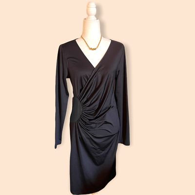black long sleeve plunge midi dress ASOS DESIGN floral lace long sleeve midi dress with v-plunge back in black