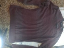 Claiborne new sweater men, size XL, color reddish, long sleeve. Ribbed