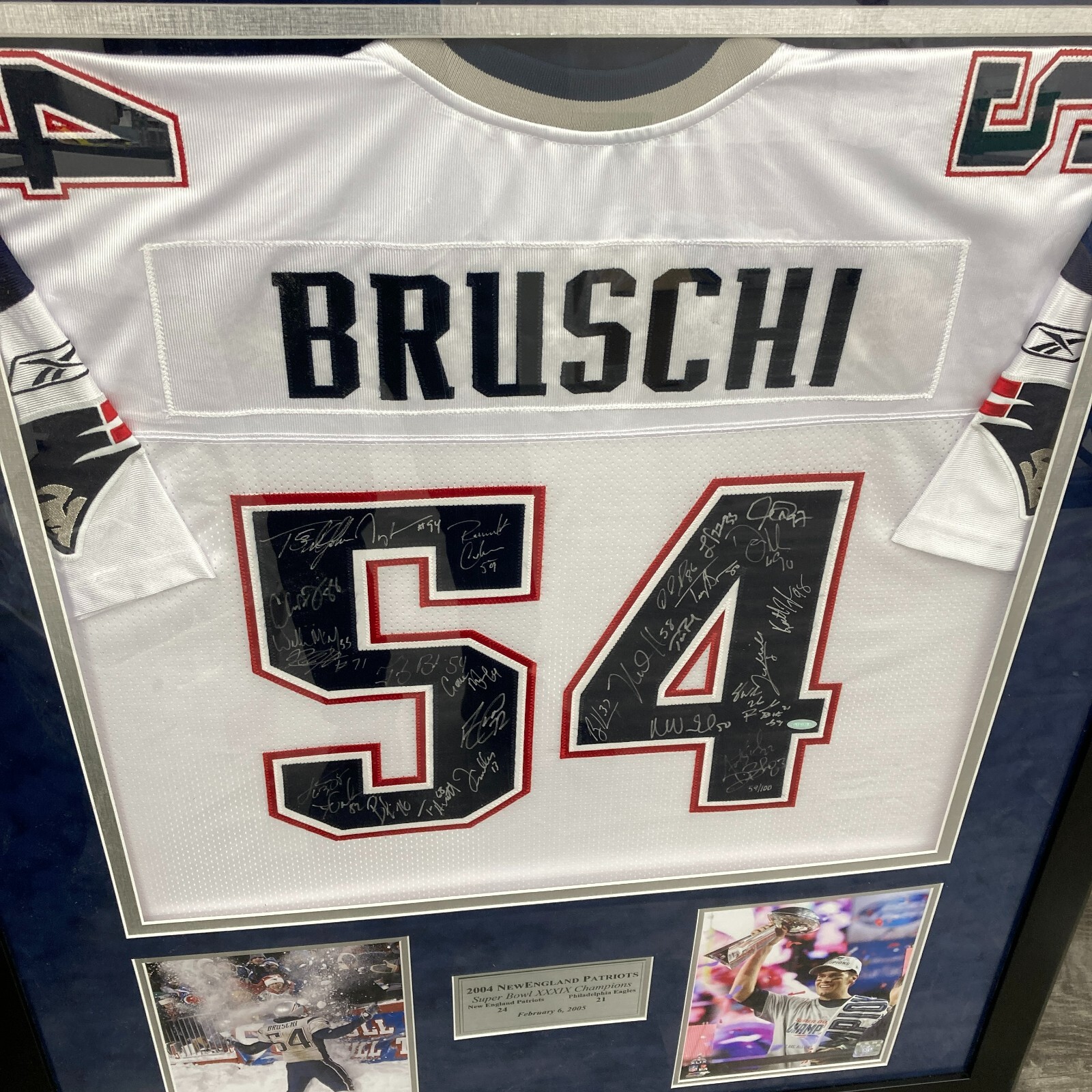 Tom Brady Autographed Signed 2004 New England Patriots Super Bowl Champs Team Jersey Steiner 