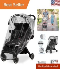 Clear Waterproof Stroller Rain Cover with Zipper - Ultimate Weather Shield