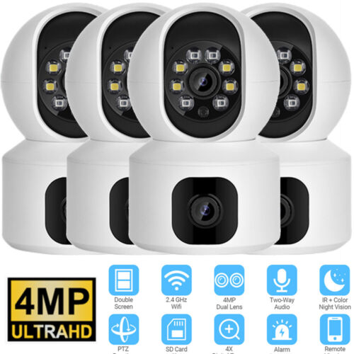 4PCS Camaras De Seguridad Para Exterior WIFI Inalambrica Vision Nocturna Audio - Afbeelding 1 van 20