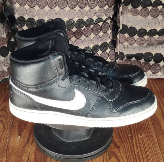 Size 12 - Nike Ebernon Mid Black White 