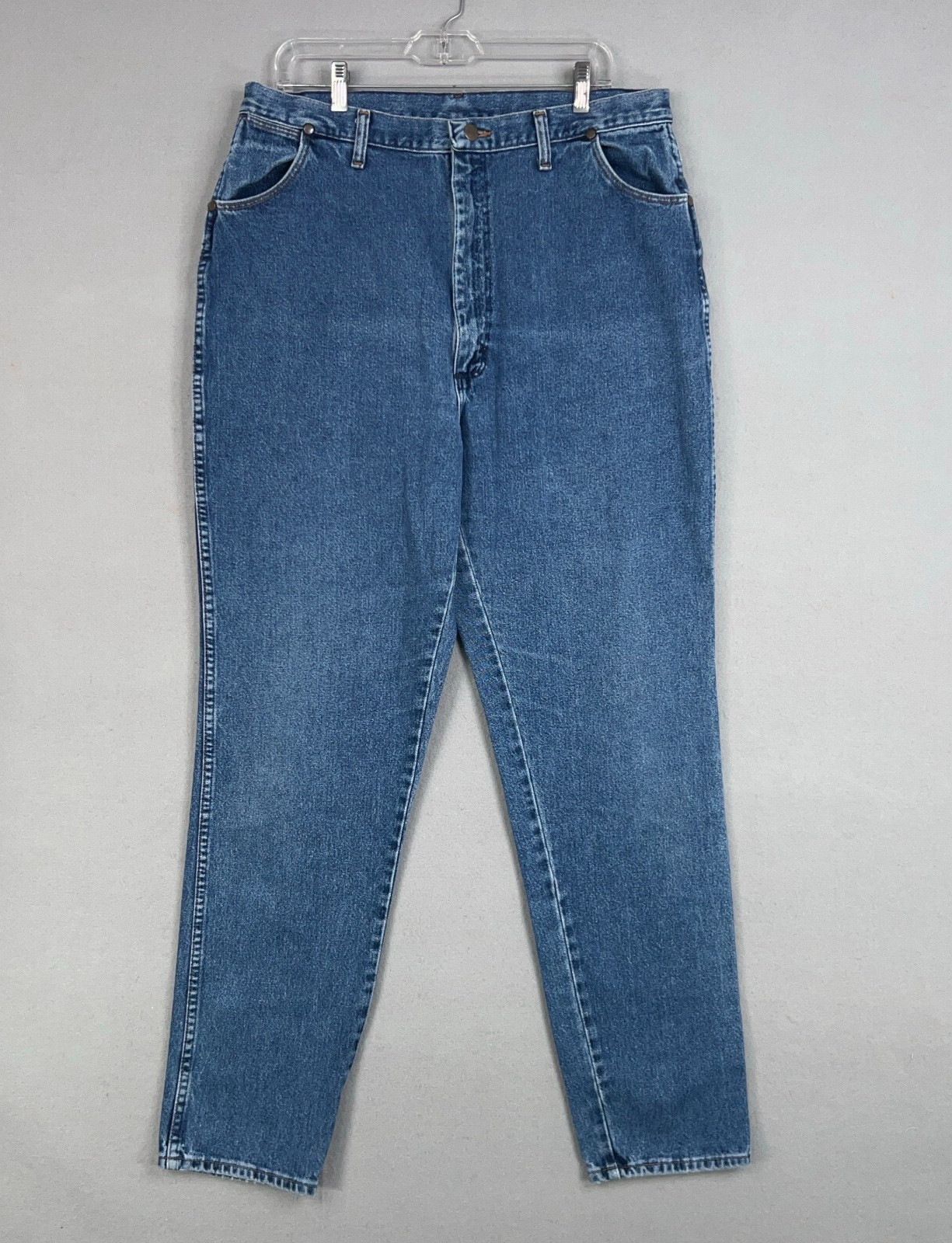 Vintage Wrangler Jeans Womens 35* Blue Denim Country Western Cowgirl Rodeo USA