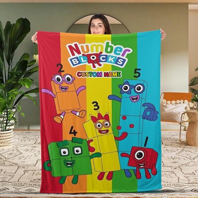 Custom Numberblocks Blanket, Numberblocks TV Bedding Blanket, Numberblocks Chara