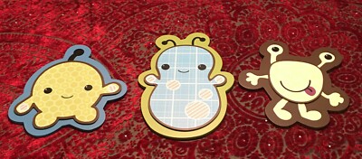 CoCaLo Baby Peek-A-Boo Monsters Multi Wooden Unisex Wall Decor Set Baby's Room