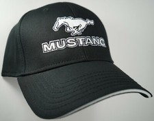 Hat Cap Licensed Ford Mustang Pony Black Line HR 183