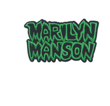MARILYN MANSON - GREEN LOGO - EMBROIDERED PATCH - BRAND NEW - 5831