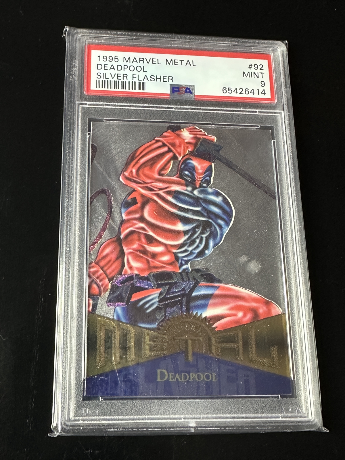 1995 Marvel Metal Silver Flasher #92 Deadpool - PSA 9