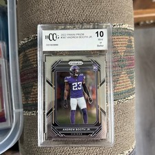 2022 Prizm Rookie #387 Andrew Booth Jr. Beckett BCCG 10 Minnesota Vikings PSA