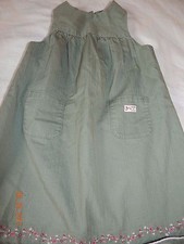 EUC Janie  Jack Girls 12-18 HTF Aviary Bird Green Jumper DRESS Very Pretty