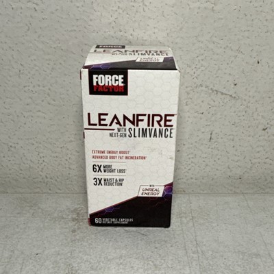 NIB Force Factor LeanFire with Next-Gen Slimvance - 60 Veggie Capsules, EXP 2027