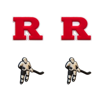 NCAA Rutgers Scarlet Knights Team For Crocs Shoe Charms Jibbitz - 4 Pieces