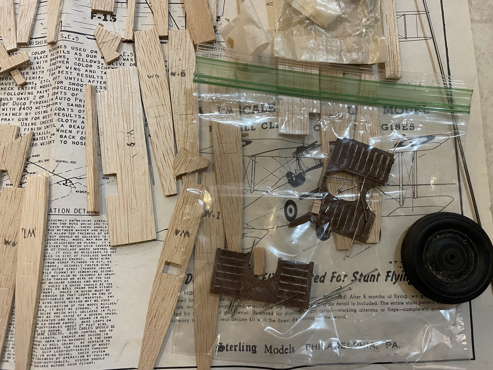 Sterling British S E 5 C/l Control Line Model airplane Kit eBay