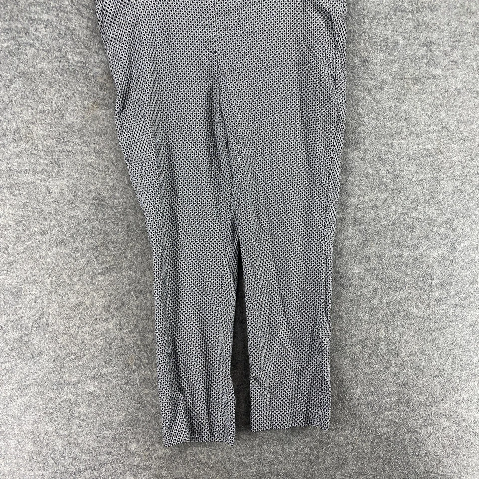 Liz Claiborne Pants Women 18 Plus Gray Geometric High Rise Flat Front Chino - Image 4 of 4