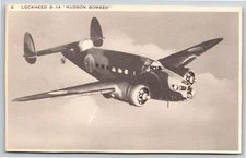 Military~Lockheed B-14 Hudson Bomber~Camouflage Paint~Vintage Postcard